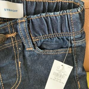 NWT OLD NAVY  dark Blue Denim Straight Jeans 18-24months